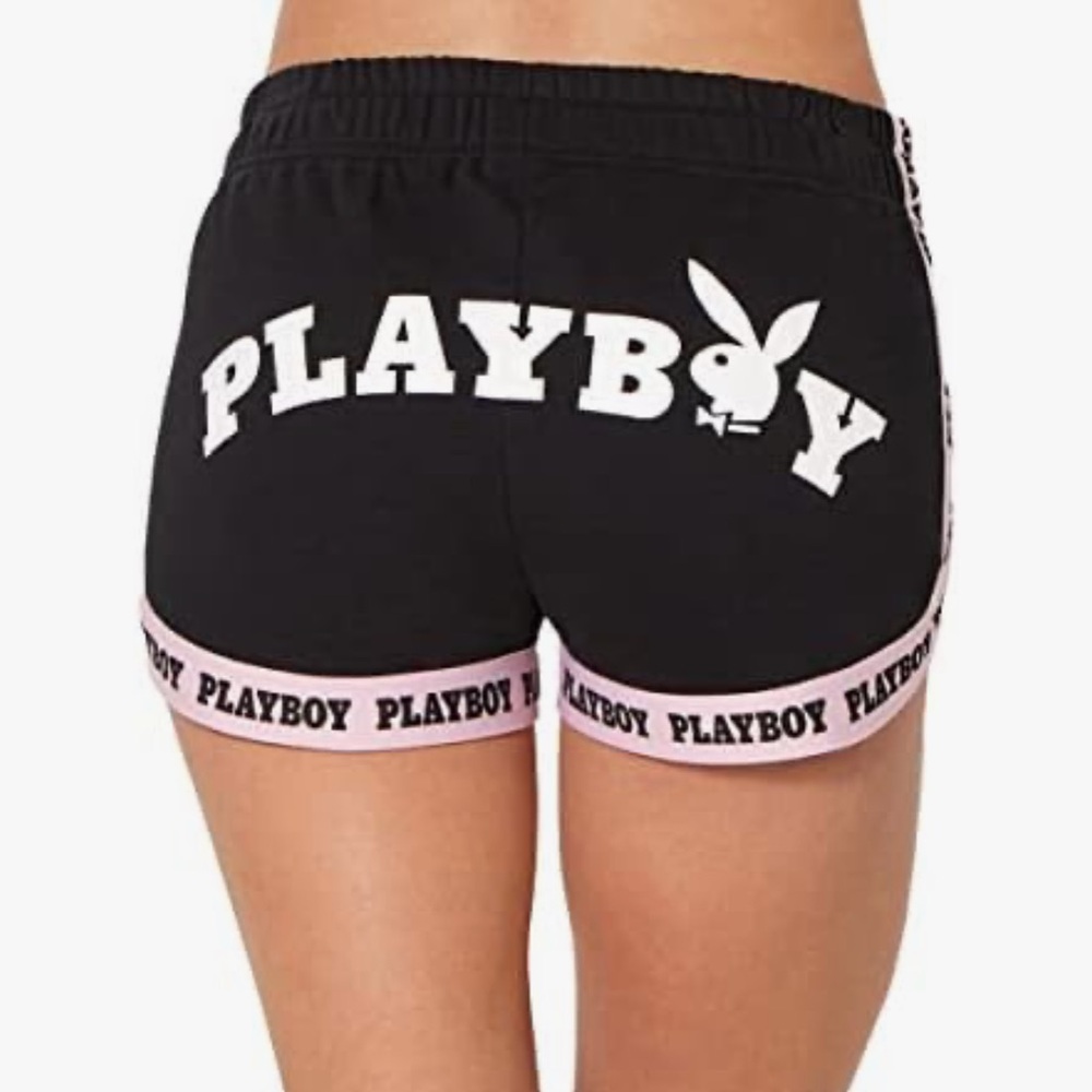 EUC Playboy Dolphin Shorts Black Logo Revolve Festival XS - Picture 4 of 11